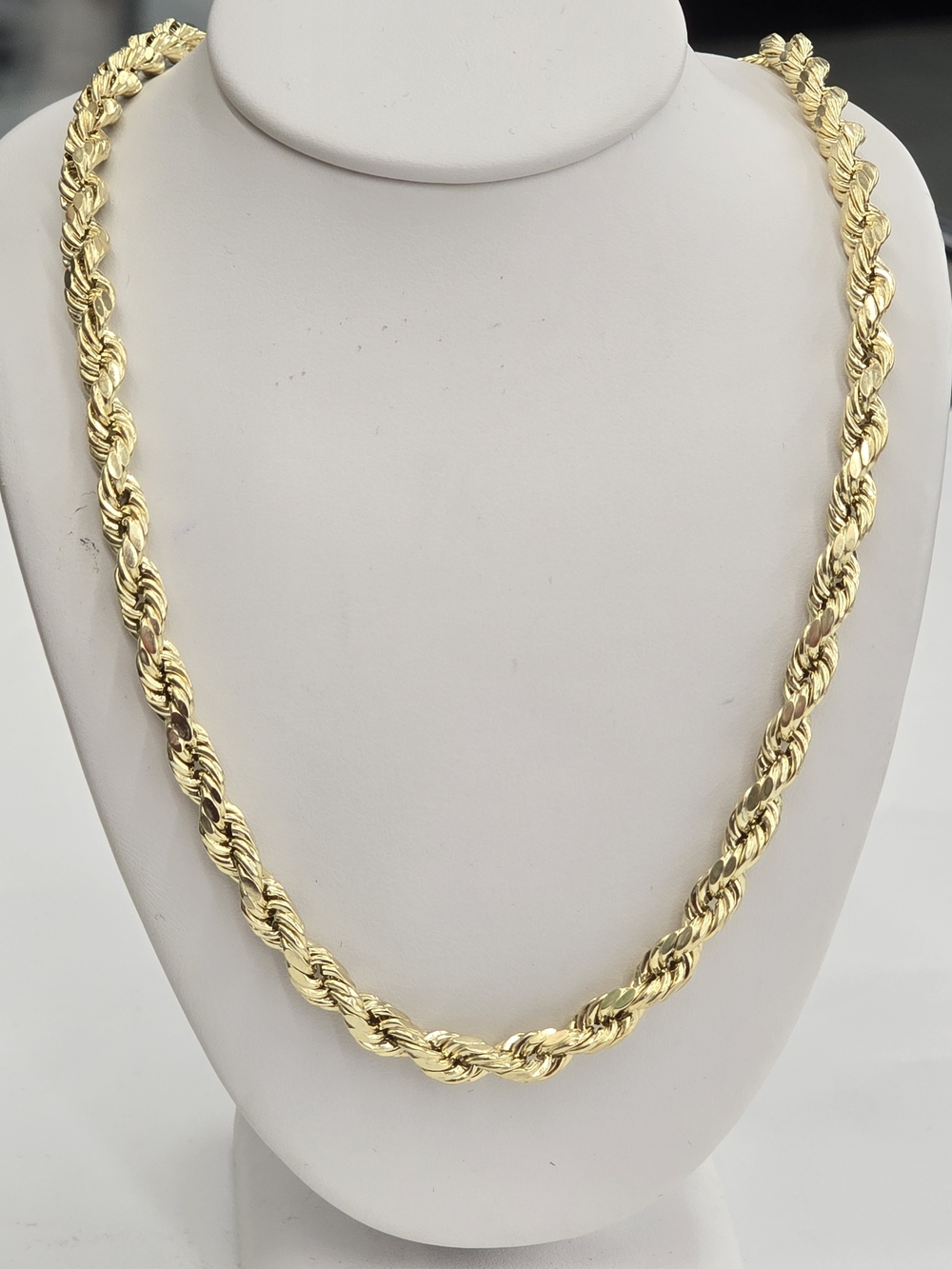 10k Real Gold Rope Chain 5.5 Mm 20 Inches